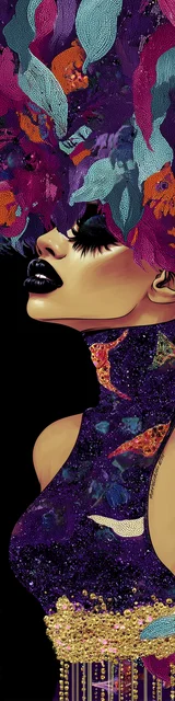 Free unique bookmark featuring a person in samba-style clothing